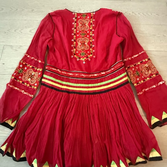 Paul Ropp Unique Embroidered Boho Tunic Top Size 2 - Picture 4 of 4